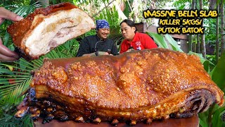 MASSIVE CRISPY LECHON BELLY SLAB  SPECIAL PUTOK BATOK COOKING [upl. by Llennaj]