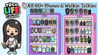 ALL SECRET PHONES  PHONES and WALKIE TALKIES in TOCA LIFE WORLD  Toca Boca  NecoLawPie [upl. by Nilac553]