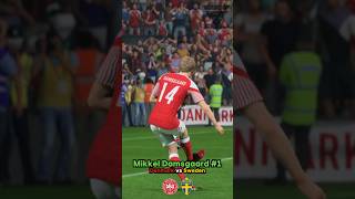 MIKKEL DAMSGAARD SCORES Denmark vs Sweden [upl. by Yelrehs]