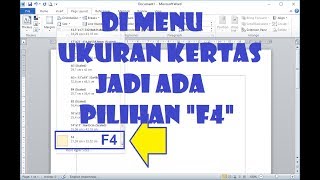 Tidak Ada Ukuran F4 di Pengaturan Kertas Begini Cara Menampilkannya [upl. by Anwahsal]