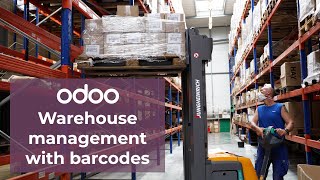 Efficient warehouse management with barcodes  Odoo Inventory [upl. by Iolanthe]