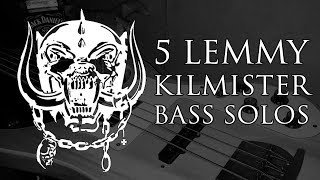 5 Lemmy Kilmister Bass Solos  Bass Cover [upl. by Htabmas733]