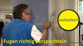 So spachtelt man Fugen mit Uniflott von Knauf [upl. by Uamak]