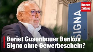 Beriet Gusenbauer Benkos Signa ohne Gewerbeschein  kronetv NEWS [upl. by Saylor]