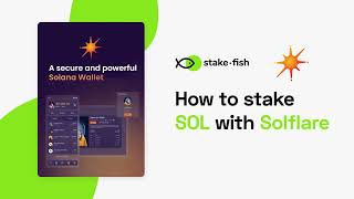 How to stake Solana SOL with Solflare Wallet [upl. by Innavoeg]