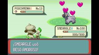 POKEMON EMERALD  SMEARGLE  BESO AMOROSO  LOVELY KISS [upl. by Anica]