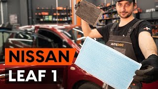 Hvordan bytte pollenfilter  kupefilter der på NISSAN LEAF 1 ZE0U AUTODOCVIDEOLEKSJONER [upl. by Lourdes114]