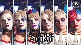 Harley Quinn All Customization Outfits Emotes Poses amp More Suicide Squad Kill the Justice League [upl. by Shaya420]