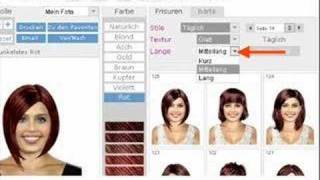 Frisuren Simulation  Online Haare Schneiden [upl. by Palumbo]