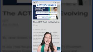 ACT Test Changes  Kaplan College Prep [upl. by Llenoj399]