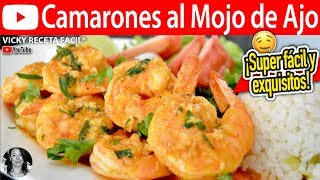 CAMARONES AL MOJO DE AJO  VickyRecetaFacil [upl. by Acinoda]