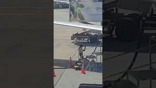 Plane refuelling at Tullamarine Airport aviation I hadnt seen that happen before [upl. by Ardnnaed]