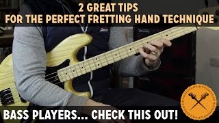 2 Great Tips For The Perfect Fretting Hand Technique  Scotts Bass Lessons [upl. by Nowad]