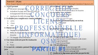 licence prof informatique QSM corrigé en informatique Concours licence professionnelle au maroc 1 [upl. by Newg388]