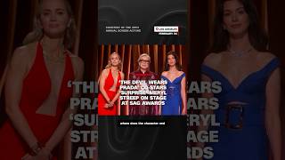 The Devil Wears Prada costars surprise Meryl Streep on stage at SAG Awards [upl. by Negah]