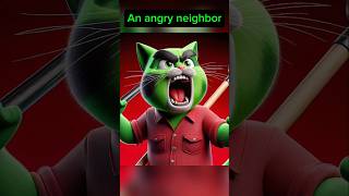 Kitty cat angry neighbour cute cat sadcat kitty kittycat poorcat aicat aipictures shorts [upl. by Arikahs]