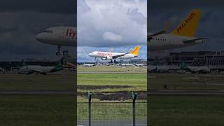 Pegasus First Flight Landing Into Dublin dublinairport pegasus planespotting [upl. by Alrick]