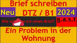 DTZ  B1  EMail schreiben  Ein Problem in der Wohnung  EMail an die Vermieterin [upl. by Eadrahs]