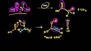 Decarboxylation  Carboxylic acids and derivatives  Organic chemistry  Khan Academy [upl. by Kcirednek]