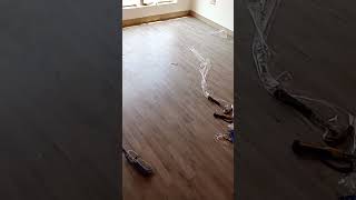 Installation of Wooden floortools tapping blockpull bar rubber hummertape measure [upl. by Kapeed]