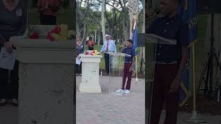 Aiden singing God Bless the USA COVER at the Memorial for CeeCee Lyles in Fort Pierce Fl [upl. by Casilda]