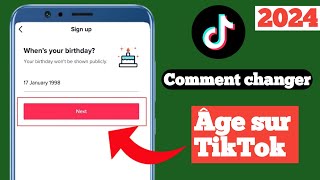 Comment changer votre âge sur TikTok2024 [upl. by Akyssej]