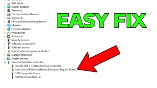 Fix Unknown USB Device Device Descriptor Request Failed Windows 11 Solve unknown usb device [upl. by Bay]