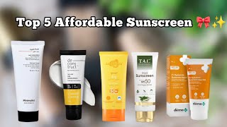 TOP 5 SUNSCREEN For OilyCombinationDry amp Acne Prone Skin🎀✨🌷 [upl. by Llehcsreh867]