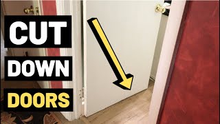 How To Cut Down Doors Shorten Door Height [upl. by Husein81]