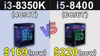 i38350K Vs i58400  New Games Benchmarks [upl. by Edivad]