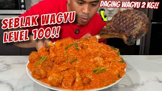 GILA MUKBANG SEBLAK LV 100 PAKE DAGING WAHYU 2KG [upl. by Cassandry]