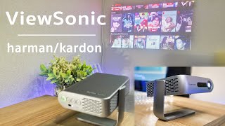 ViewSonic M1G2 Smart LED Projector ลำโพง HarmanKardon โรงหนังขนาดพกพา มีแบตในตัว ประกัน 3 ปี [upl. by Harrietta]