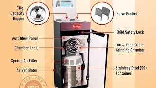 GAJANAN AATA MAKER Silver White Guldasta Platinum Plus Small Pot Fully Automatic Domestic Flour Mill [upl. by Adnoel]