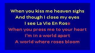 Louis Armstrong  La Vie En Rose karaoke [upl. by Sirah431]