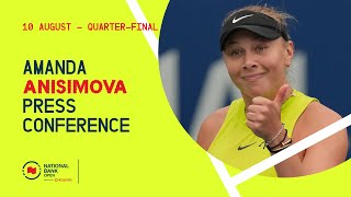 PRESS CONFERENCE  AMANDA ANISIMOVA  QUARTERFINAL  NBO24 [upl. by Otnas132]