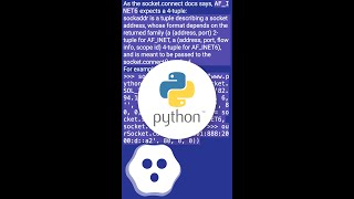Establishing an IPv6 connection using sockets in python shorts [upl. by Biles]