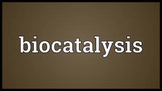 Biocatalysis Meaning [upl. by Tiga781]