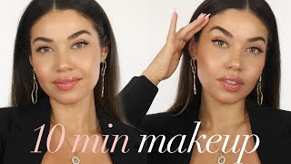 2021  10 Minute Everyday Makeup NO Foundation  Eman [upl. by Enybor]