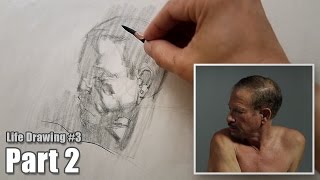 Head Drawing Demo 5 amp 10 minute poses [upl. by Pessa876]