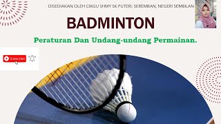 SUKAN PERMAINAN BADMINTON Peraturan dan Undang undang add on KUIZ  1 MURID 1 SUKAN Cikgu SHMY [upl. by Eceirahs416]