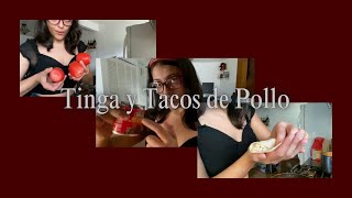 cooking tinga  tacos de pollo [upl. by Reilamag930]