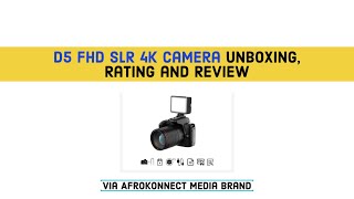 D5 FHD SLR Camera Unboxing Rating and Review  4K Night Vision HD Digital Camera [upl. by Eirised]