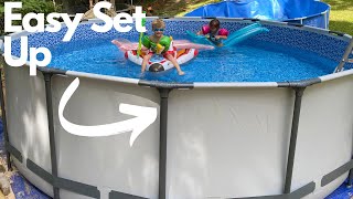 How to install an above ground pool How to set up a Bestway above ground pool [upl. by Akirej819]