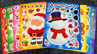 25 Minutes Satisfying🎅New Decorate with Sticker Book Merry Christmas☃스티커북으로 장식하기🌈Unicorn Paper [upl. by Ailimaj155]