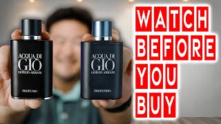 Armani Acqua Di Gio Profondo VS Profumo Review [upl. by Wallach]