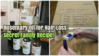 Rosemary Oil for Hair Loss Secret Family Recipe [upl. by Annotahs]