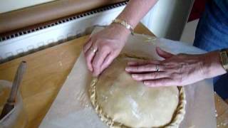 How to crimp the edges of pastry for a pie or in this case a galette [upl. by Aserehc]