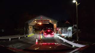 360 8K Driving Thru at  On Dingmans Ferry Bridge New Jersey NJ to Pennsylvania PA Nighttime ASMR [upl. by Roth]