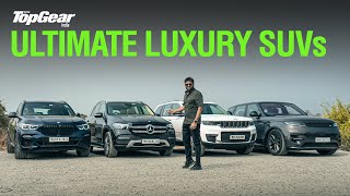 Ultimate Luxury SUVs  Jeep Grand Cherokee vs MercedesBenz GLE vs BMW X5 vs Range Rover Sport [upl. by Akeemaj]