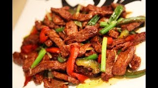 Beef with Capsicum easy Chinese style beef recipe step by step [upl. by Edwards664]